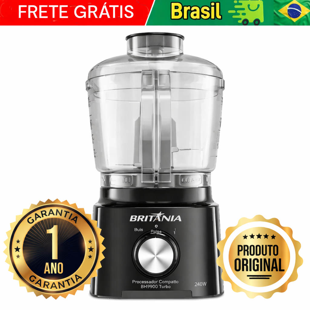 Processador Compacto Britânia BMP900P - Frente com selos
